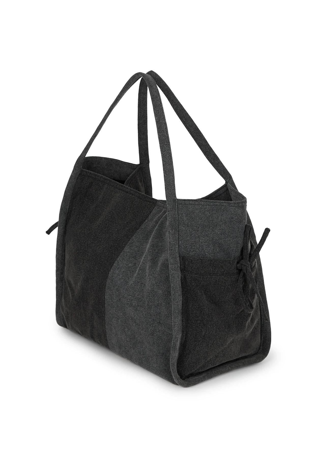 Two-Tone Washed Denim Shopper Bag Gallery