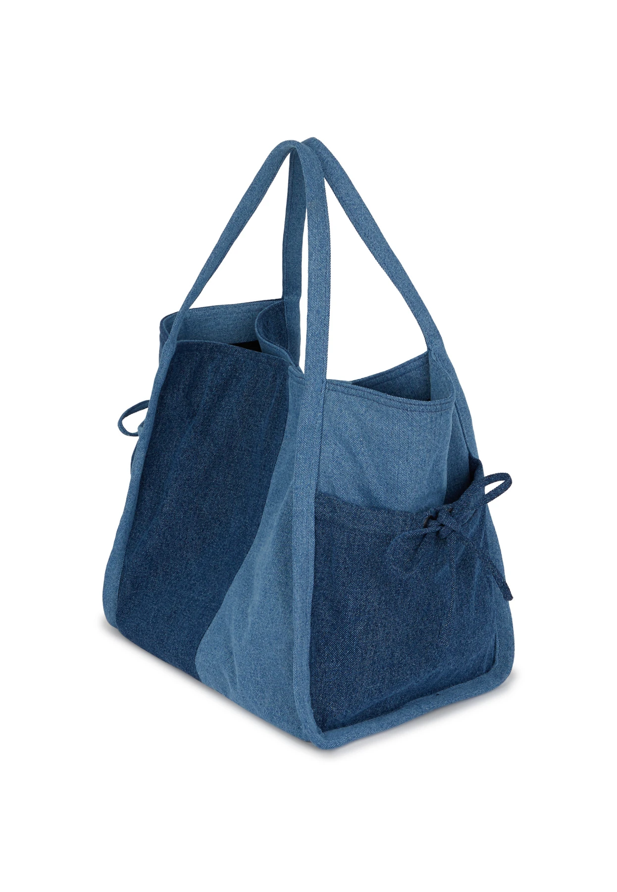 Two-Tone Blue Denim Shopper Bag Gallery