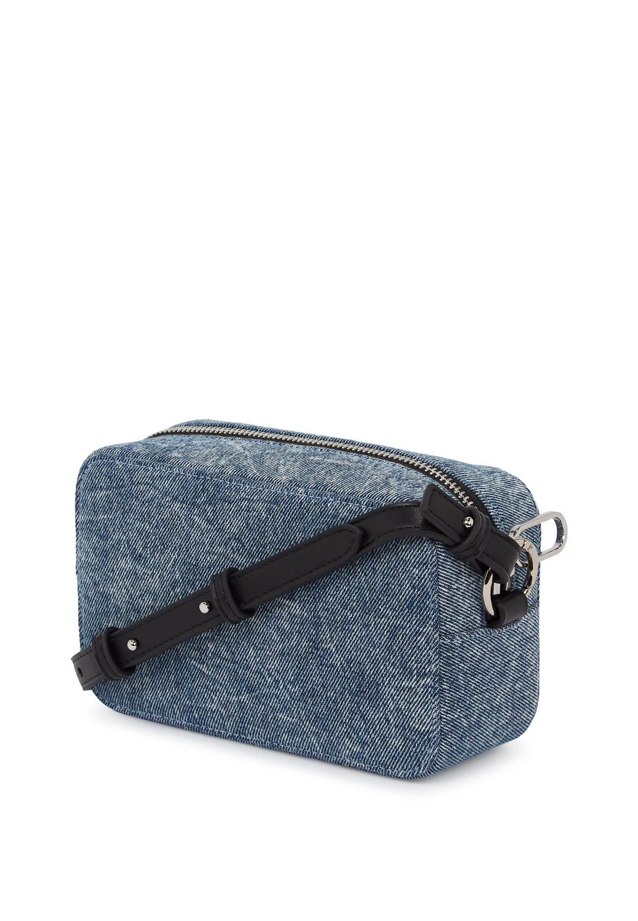 Acid Wash Denim Crossbody Bag With Chain Strap Gallery