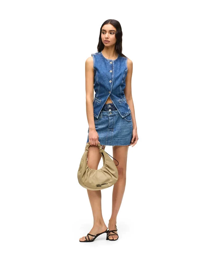 Ruched Nylon Hobo Shoulder Bag Gallery