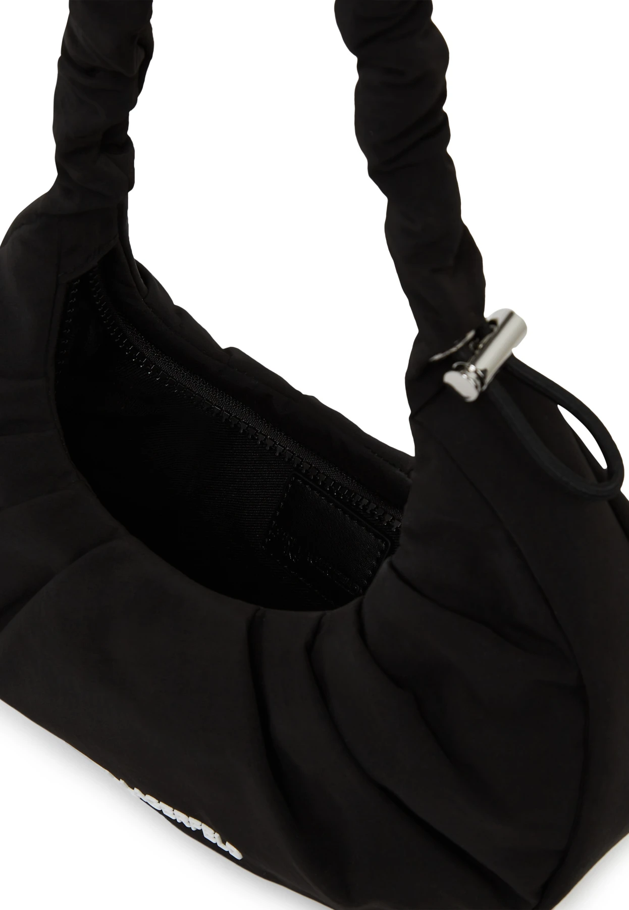 Small Gathered Nylon Hobo Shoulder Bag Gallery