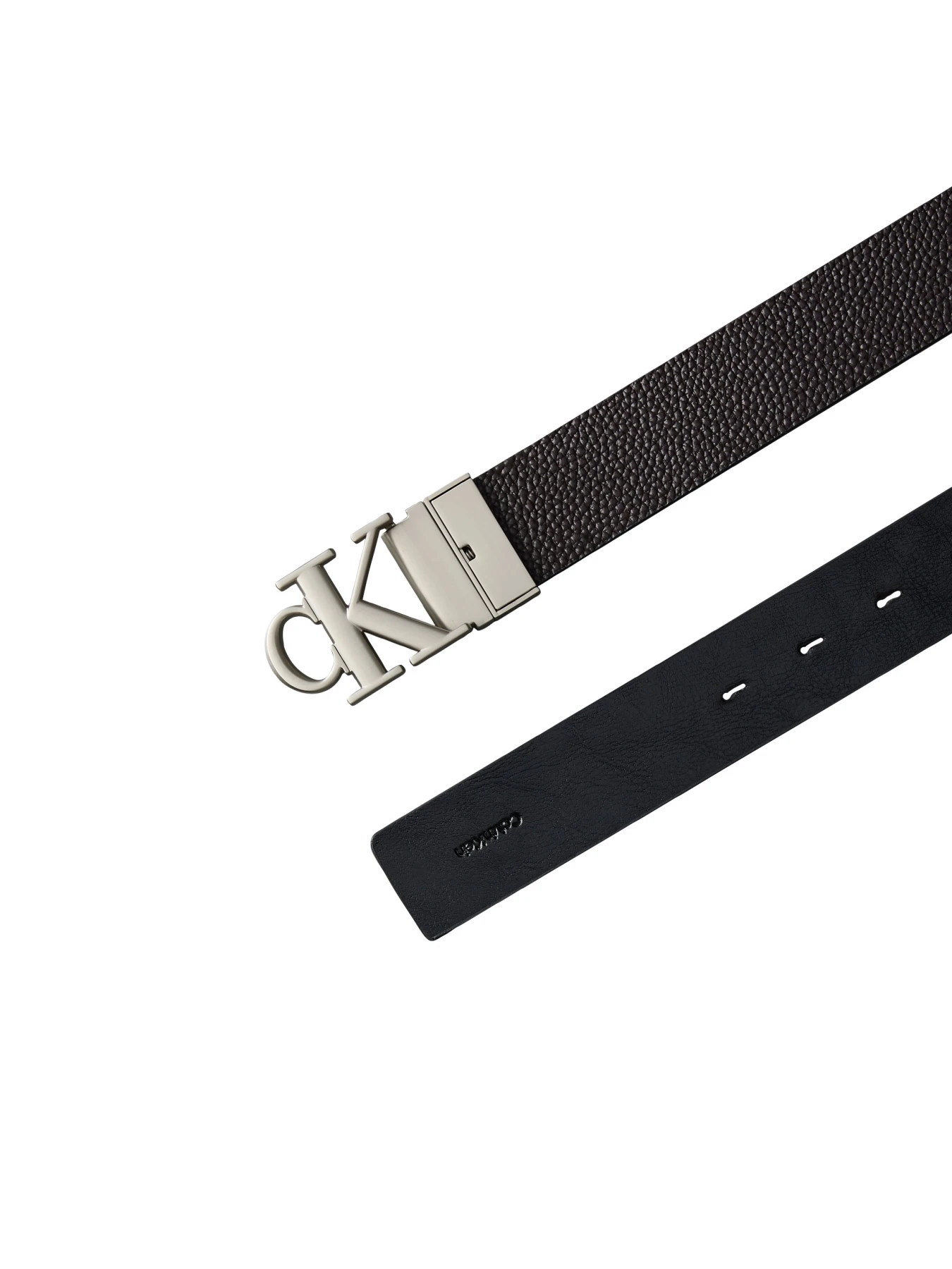 PebbledLeatherReversibleBeltwithCKMonogramBuckle Gallery