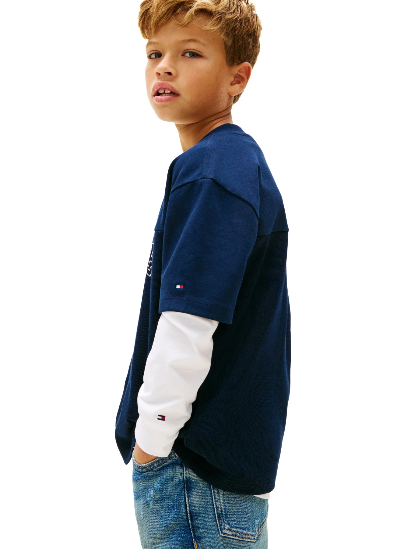Kids Boys Collegiate Arched Logo Short Sleeve T-Shirt Gallery