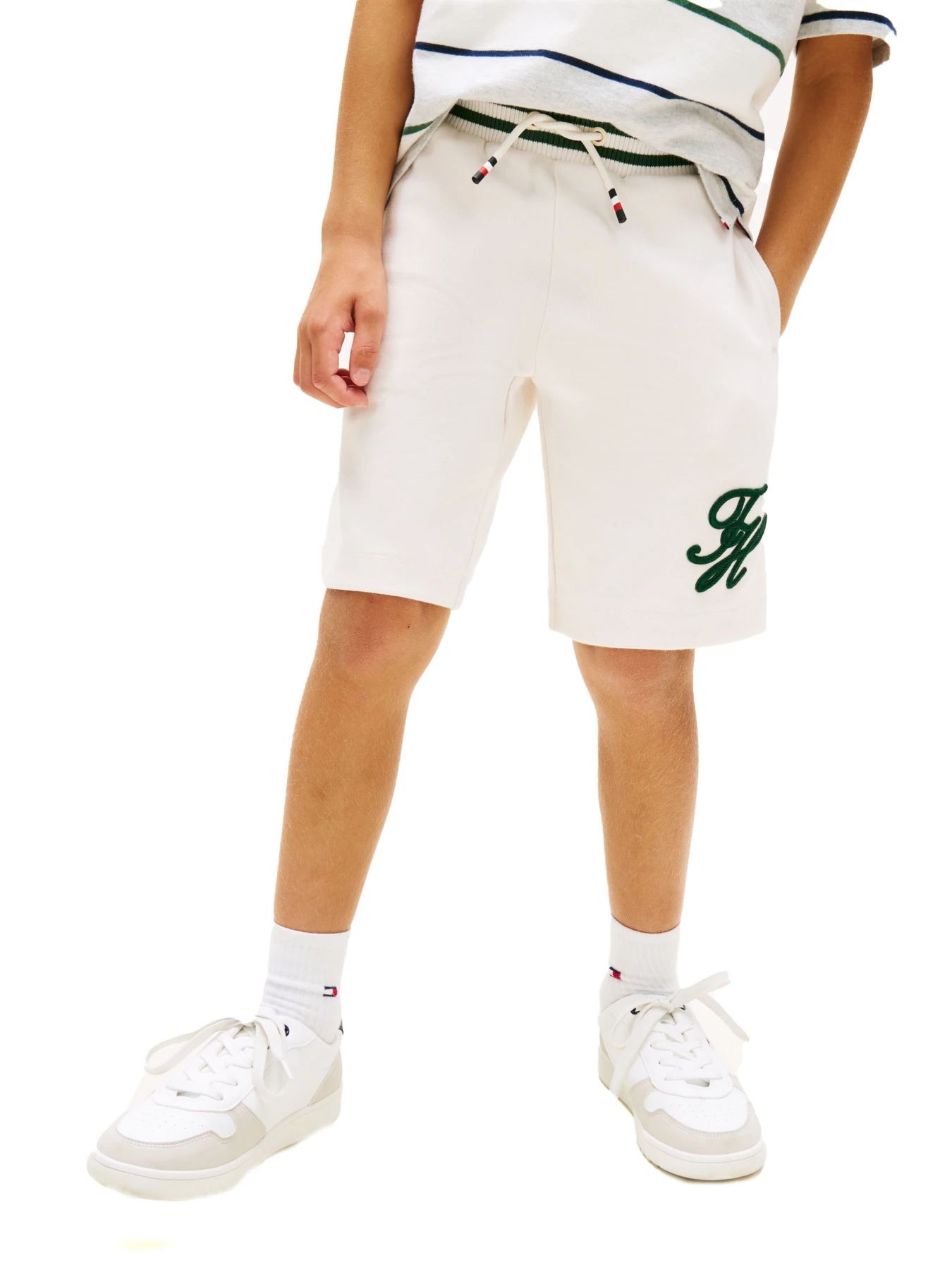 Kids Boys Logo Embroidery Sweat Shorts Gallery