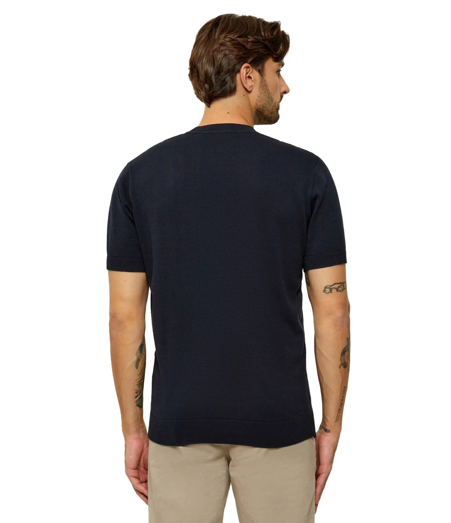 Regular Fit Textured Short Sleeve Knit T-shirt Gallery