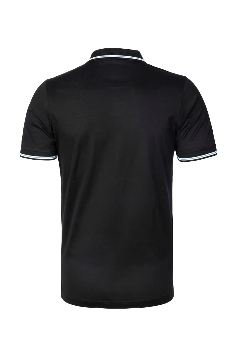 Tipped Piqué Polo with Stacked Logo Gallery