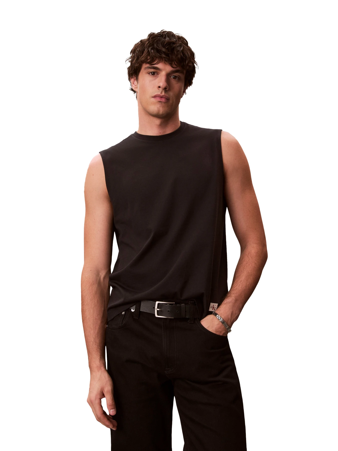 Monogram Cotton Ribbed Tank Top Gallery