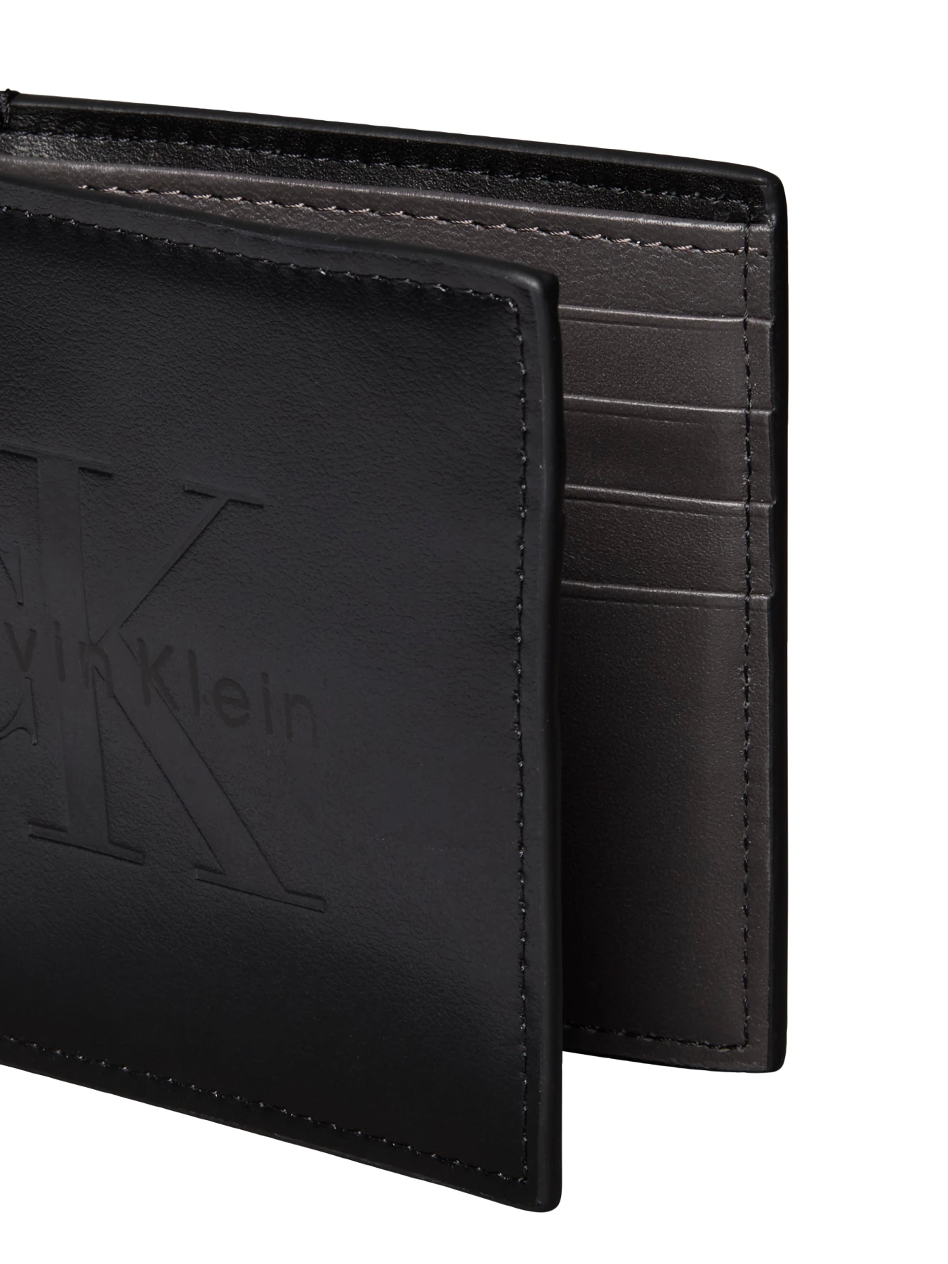 Embossed Logo Leather Bifold Wallet Gallery