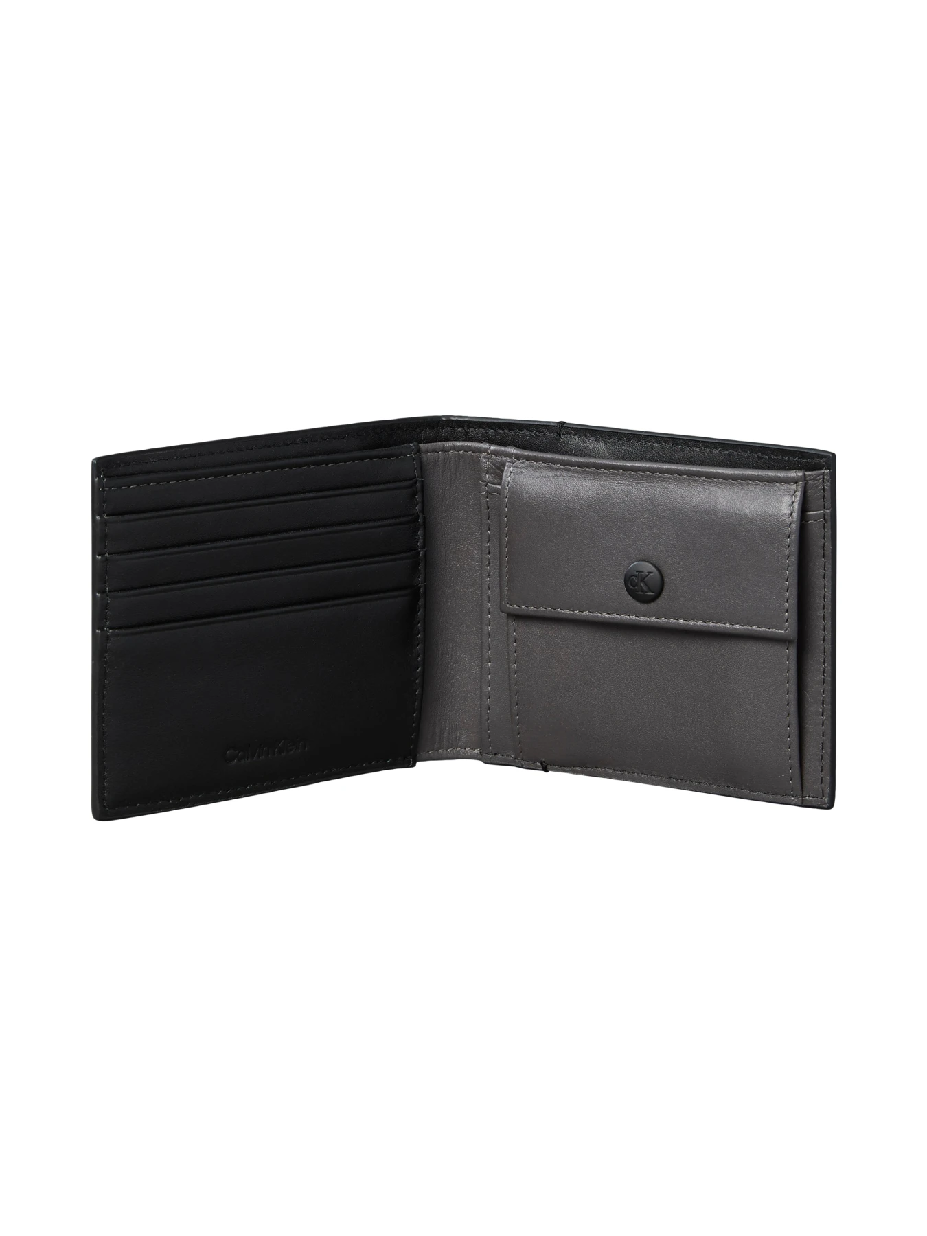 Embossed Logo Leather Trifold Wallet Gallery