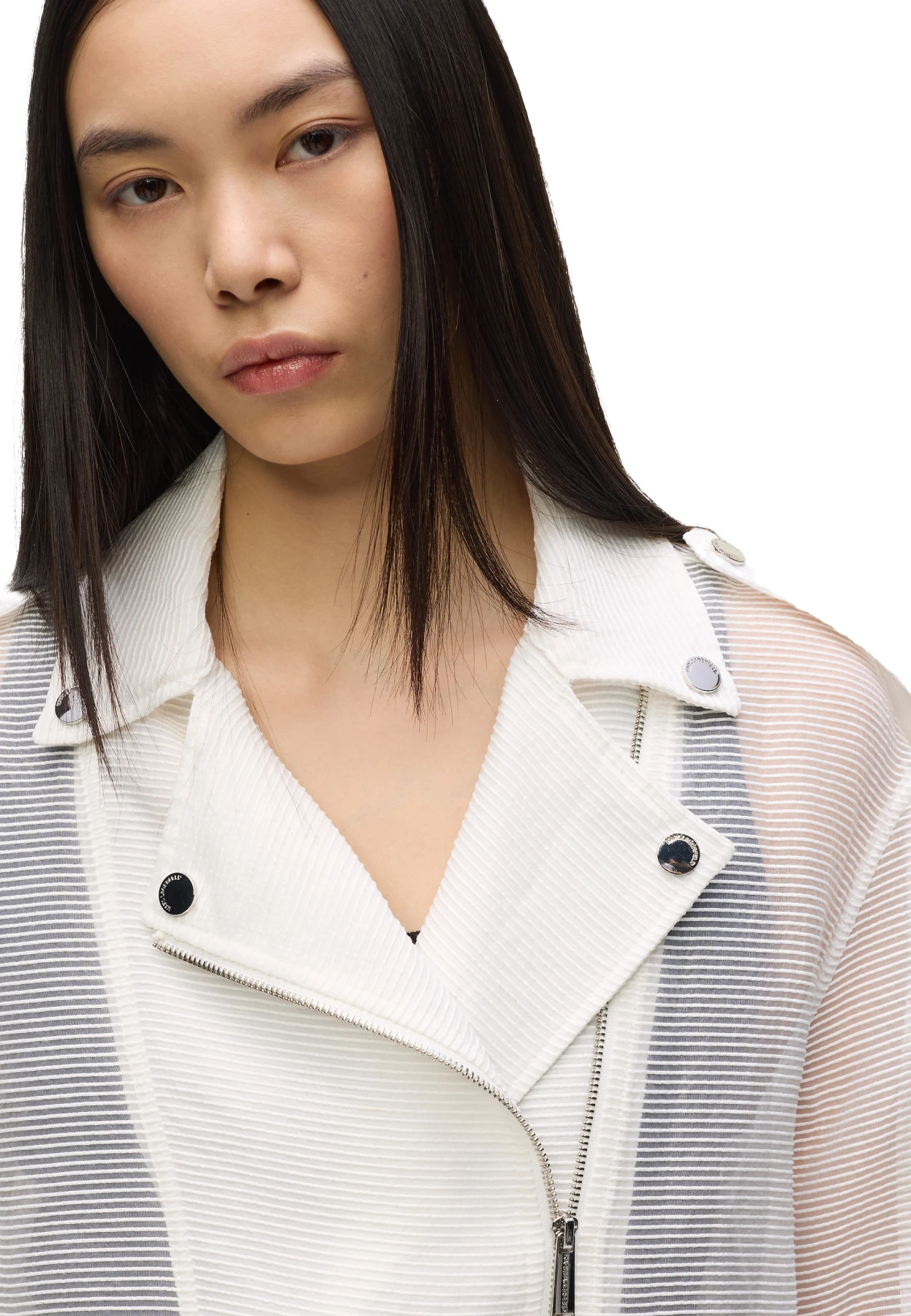 Regular Fit Organza Biker Jacket Gallery