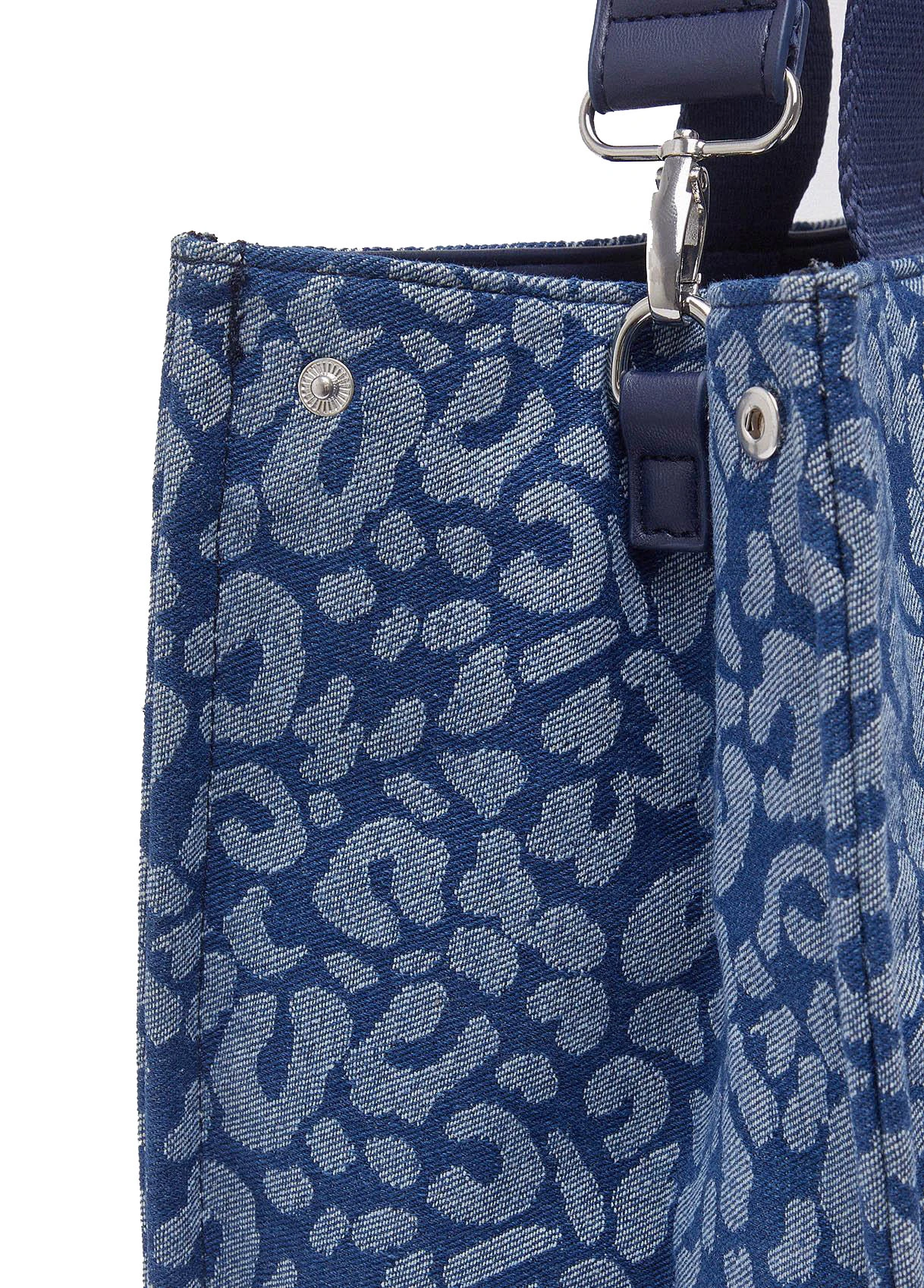 Large Animal-Print Denim Tote Bag Gallery