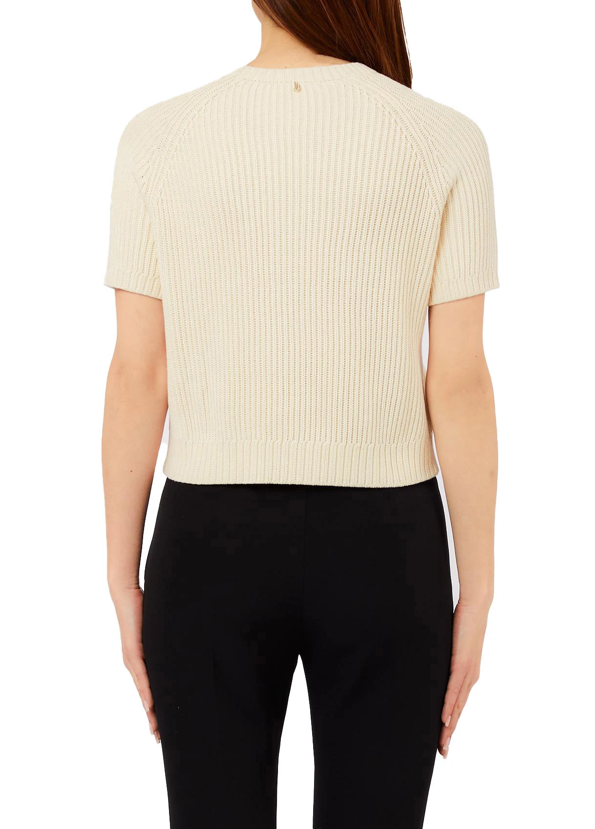 Raffia-Embroidered Short Sleeve Top Gallery