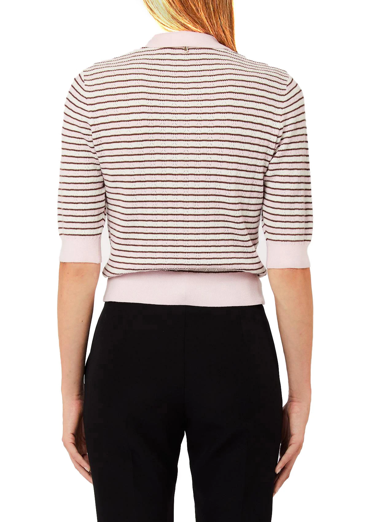 Striped Jumper Top With Bejewelled Details Gallery