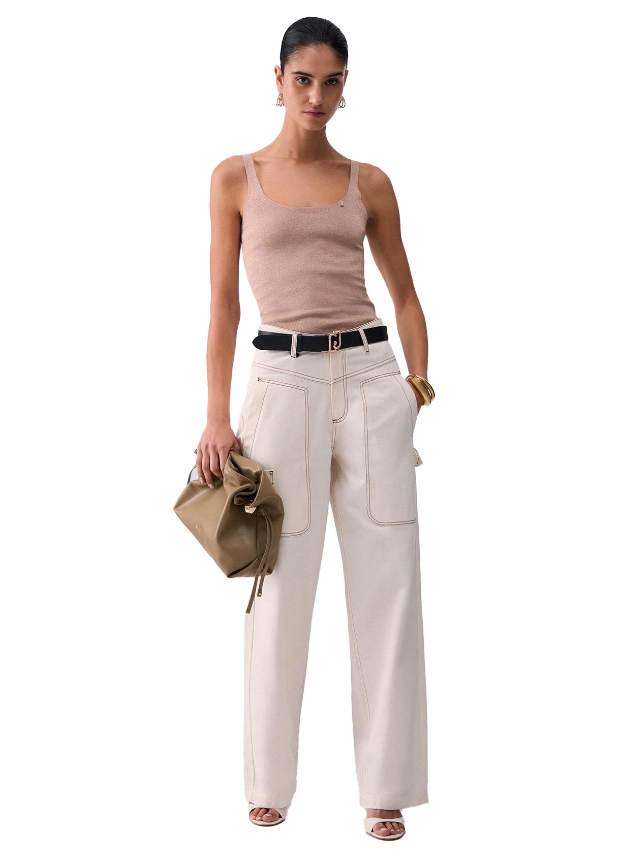 Knit Tank Top with Lurex Inserts Gallery