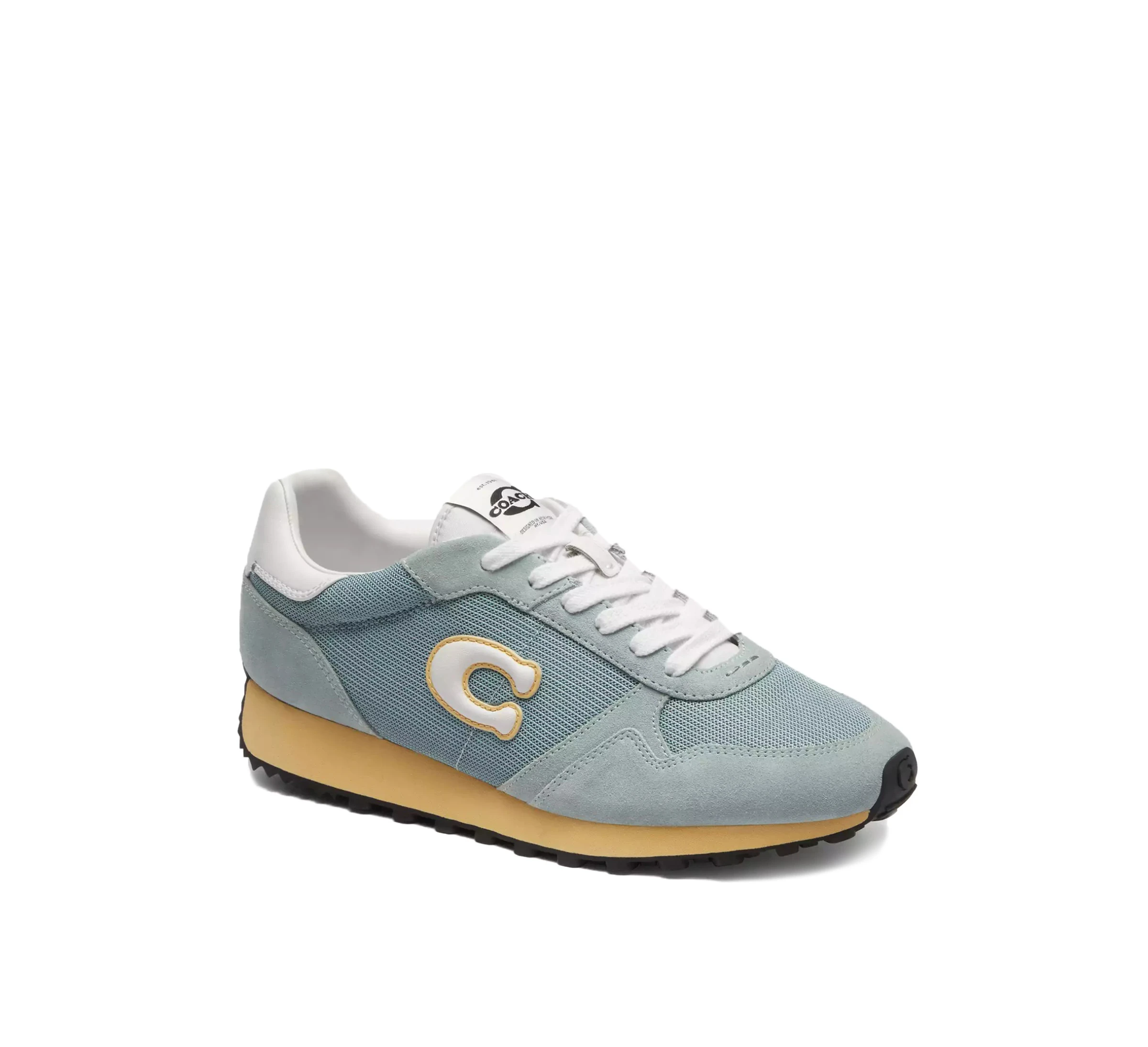 Suede & Mesh Retro Lace Up Sneakers Gallery