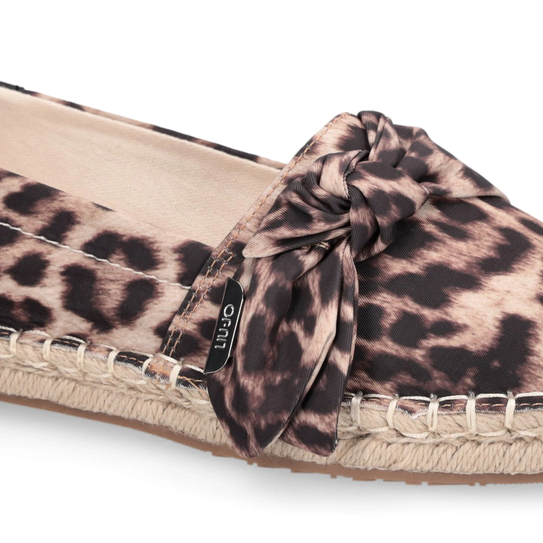 Leopard Print Knotted Canvas Espadrilles Gallery