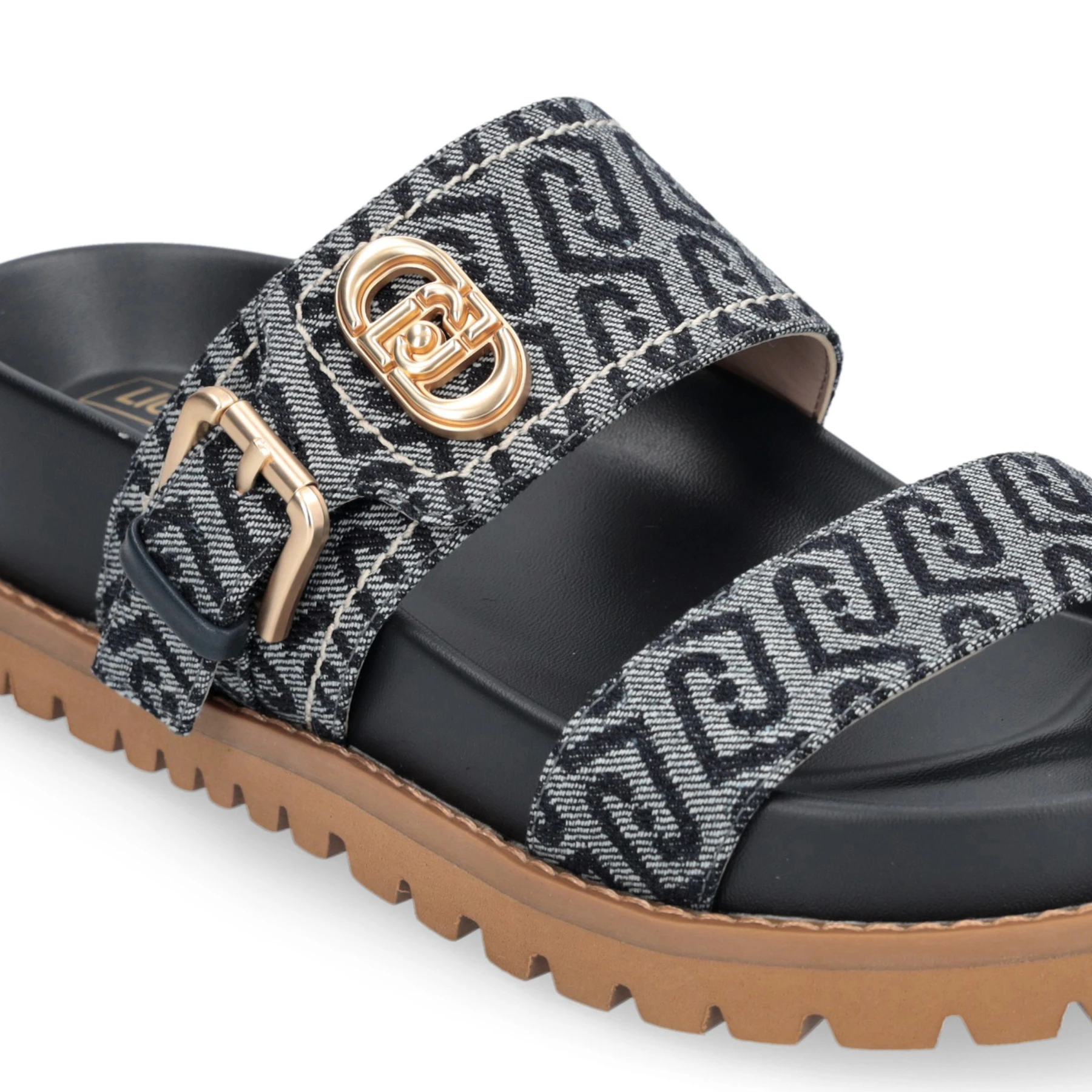 Monogram Jacquard Chunky Buckled Platform Slide Gallery