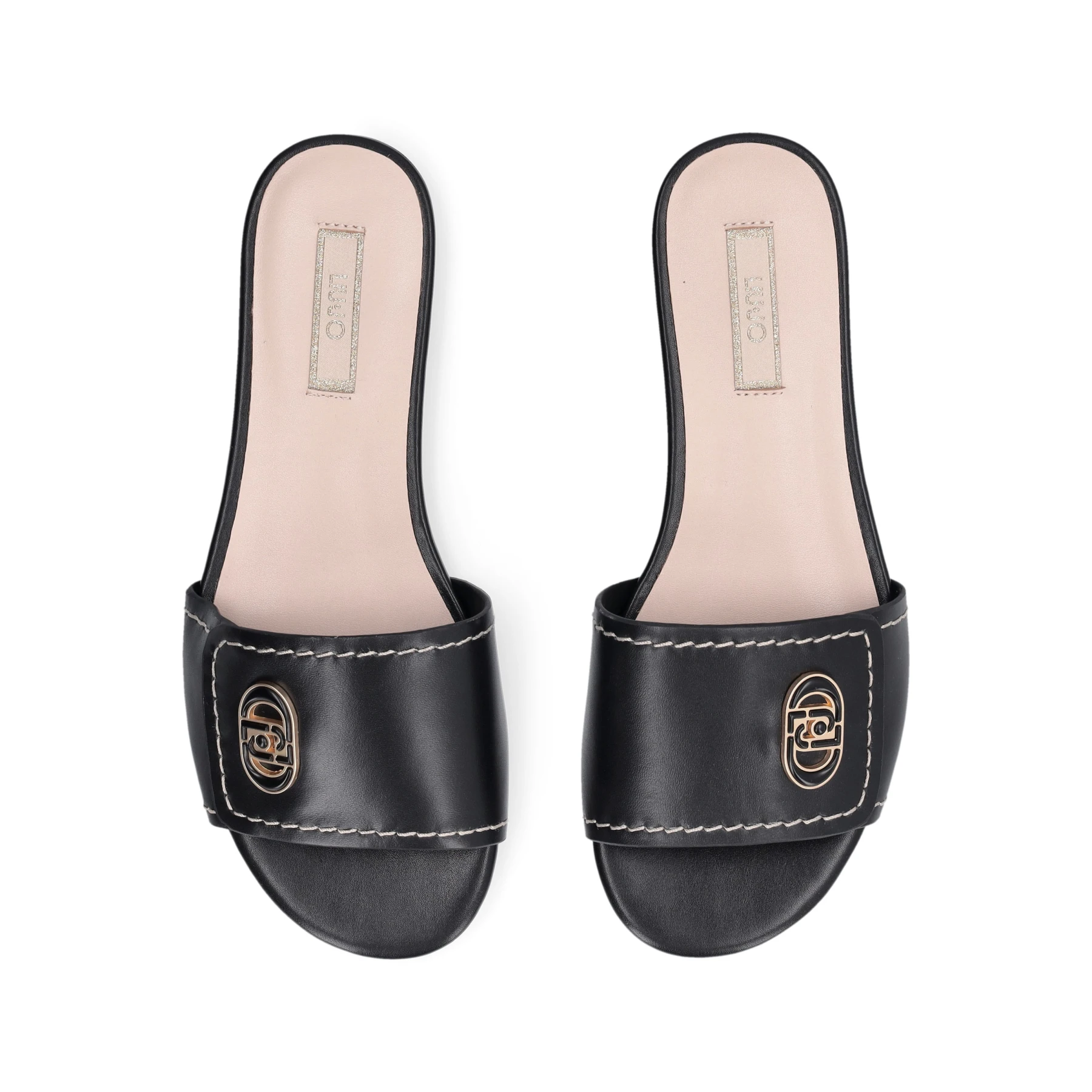 Flat Slides with Gold Logo Hardware Gallery