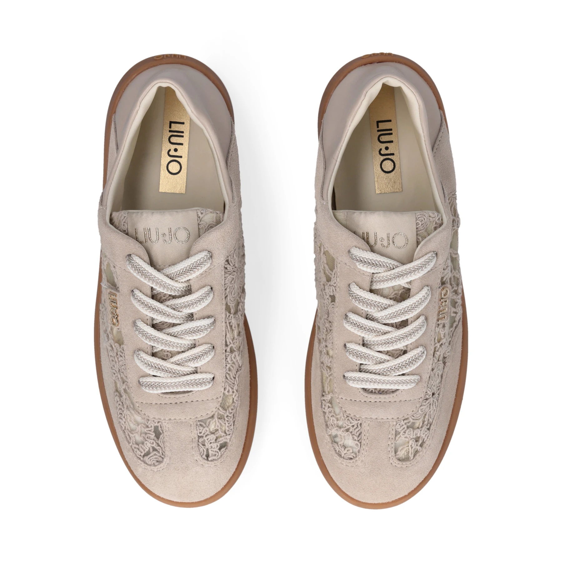 Suede and Lace Lace-Up Sneakers Gallery