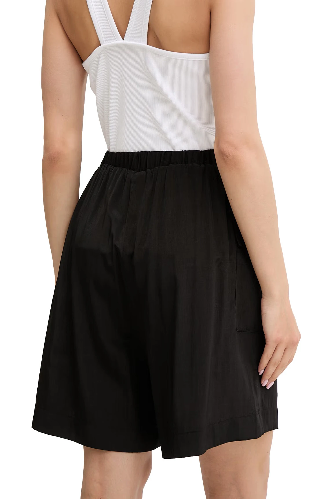 Satin-Finish Cargo Shorts With Drawstring Waist Gallery