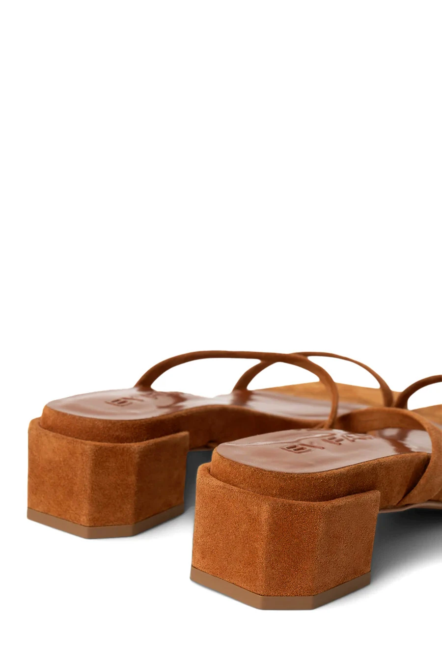 Suede Minimalist Double-Strap Block Heel Mule Gallery