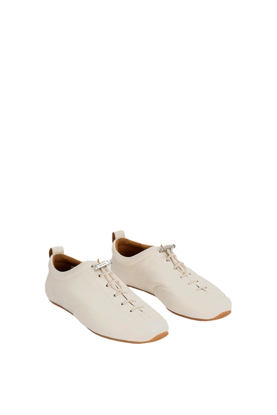 Minimalist Nappa Leather Lace-Up Sneakers Gallery