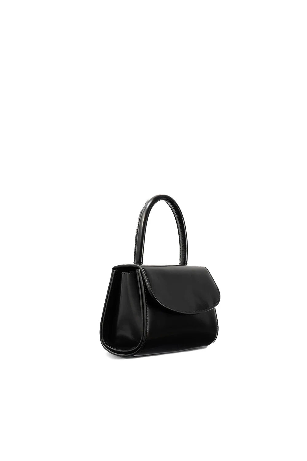 Semi Patent Leather Top-Handle Crossbody Bag Gallery