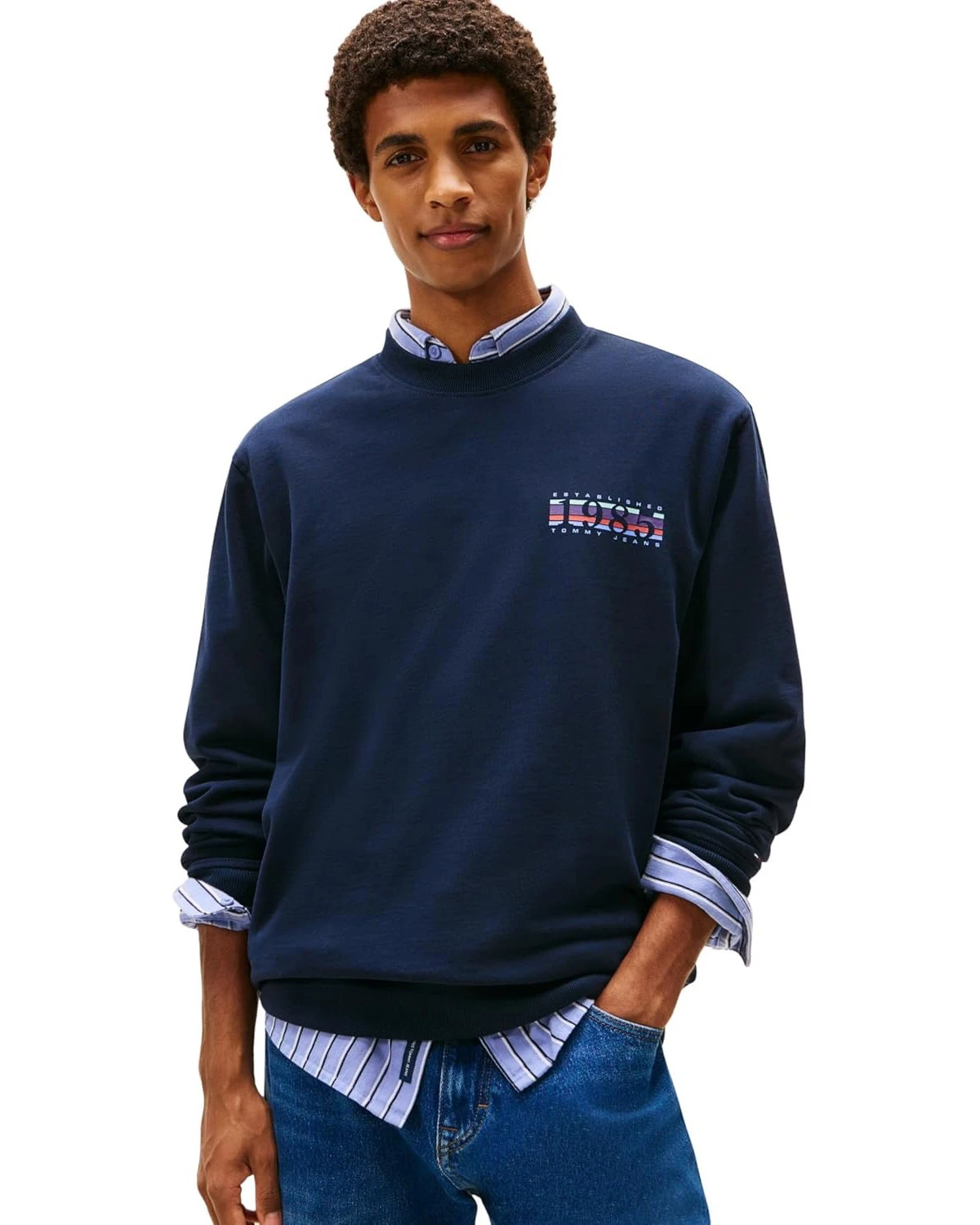 Linear Logo Embroidery Short Sleeve T-shirt Gallery