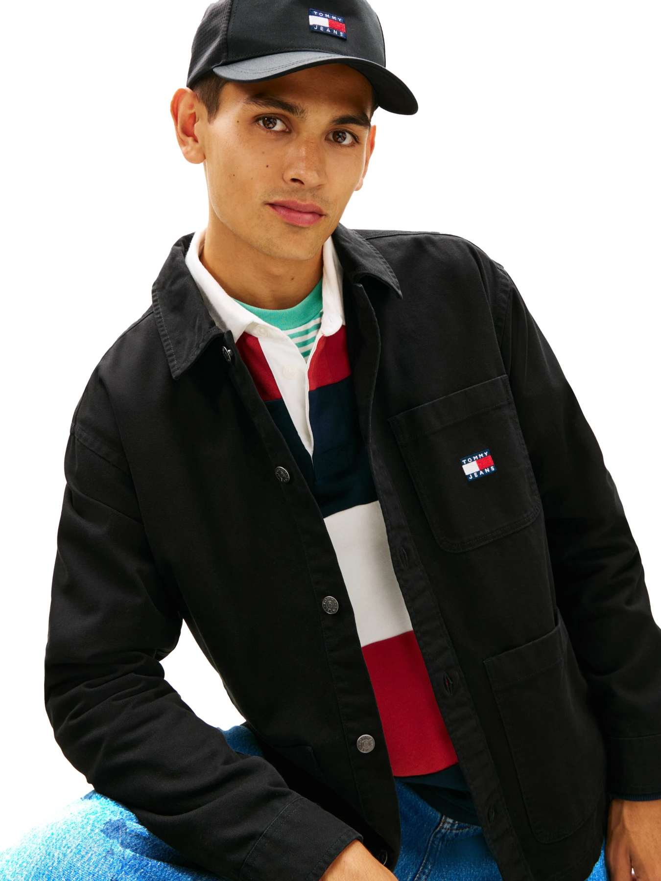 Tommy Badge Oversized Fit Overshirt Gallery
