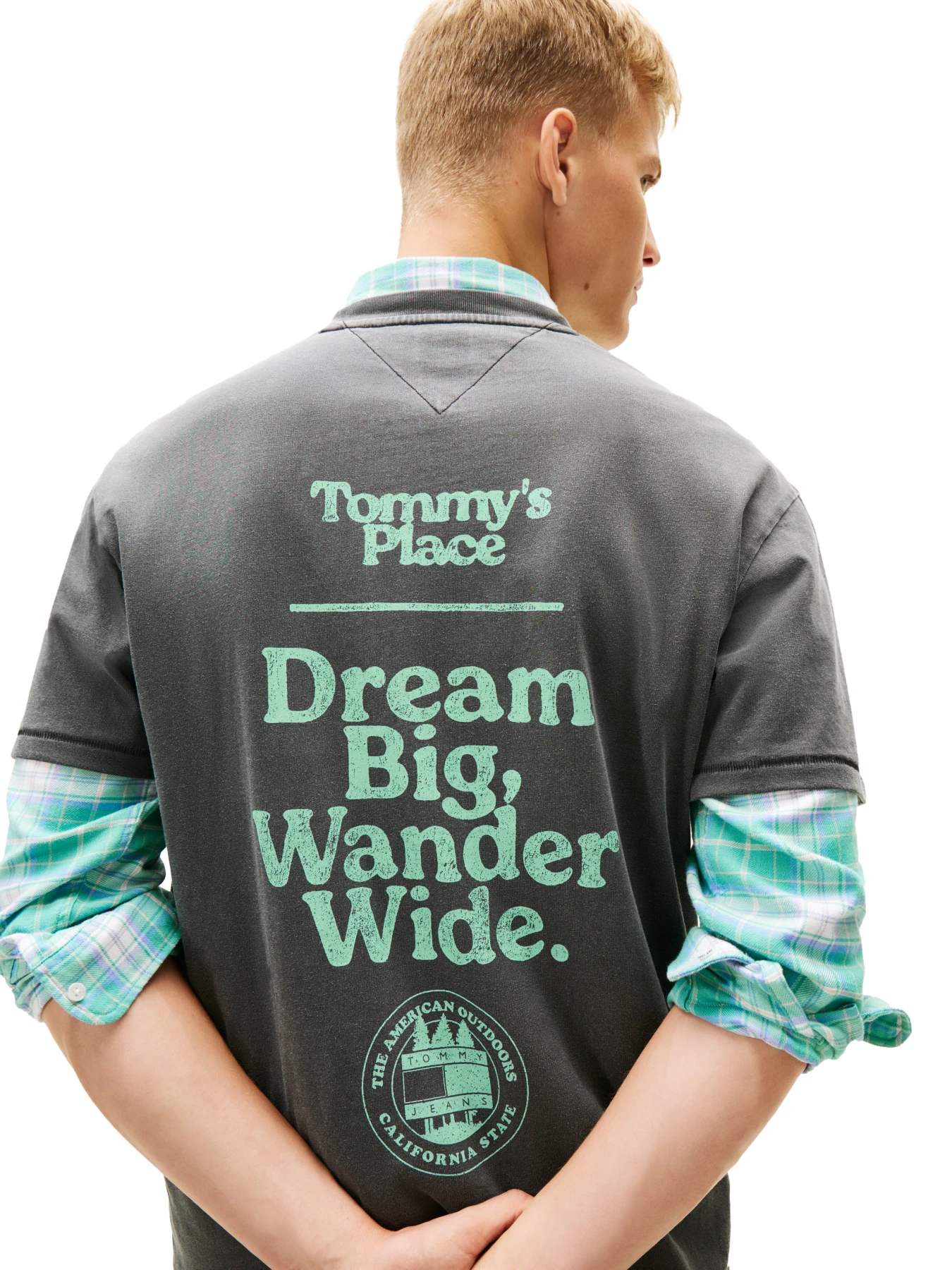 Back Slogan Textured Relaxed T-Shirt Gallery