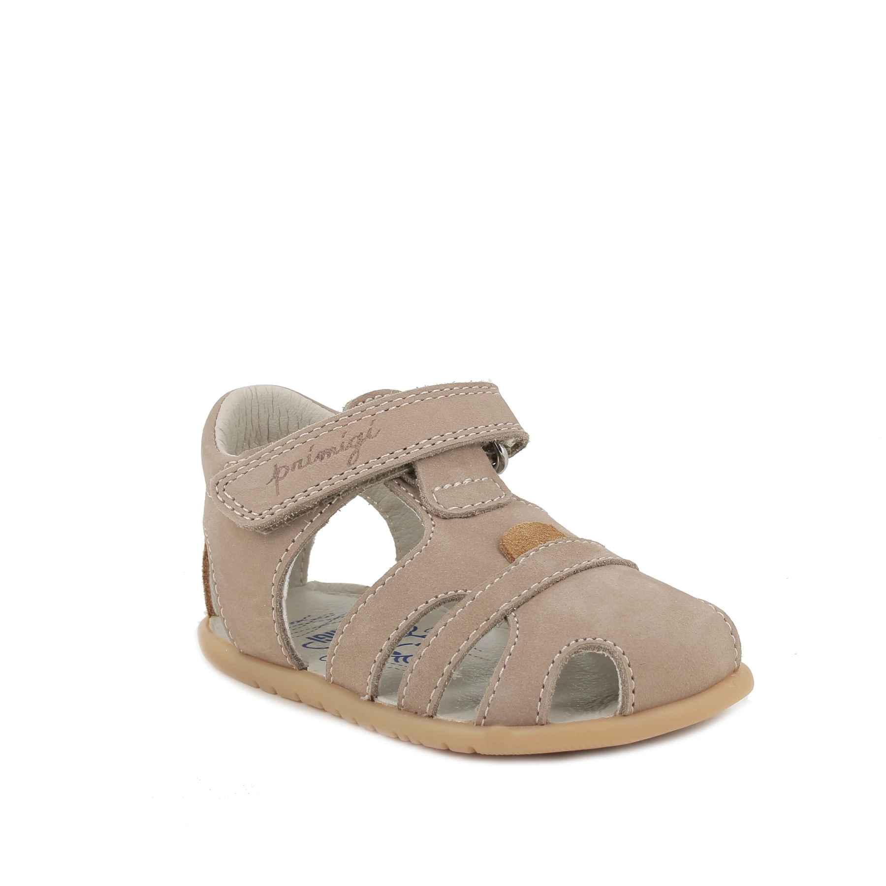 Baby Boy Taupe Nubuck Suede Fisherman Sandals with Hook-and-Loop Strap Gallery