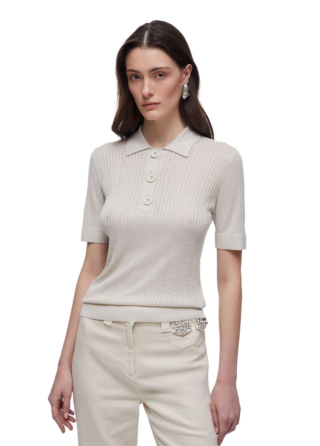 Regular Fit Knit Short Sleeve Polo Shirt Gallery