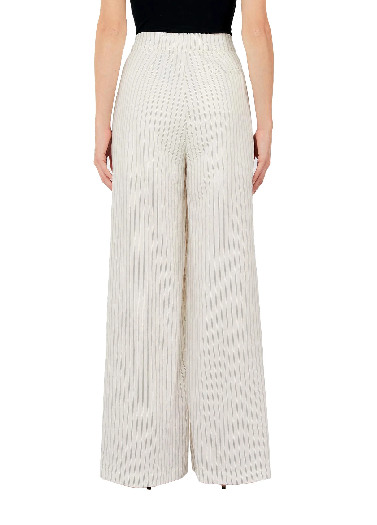 Pinstripe High-Waisted Wide-Leg Trousers  Gallery