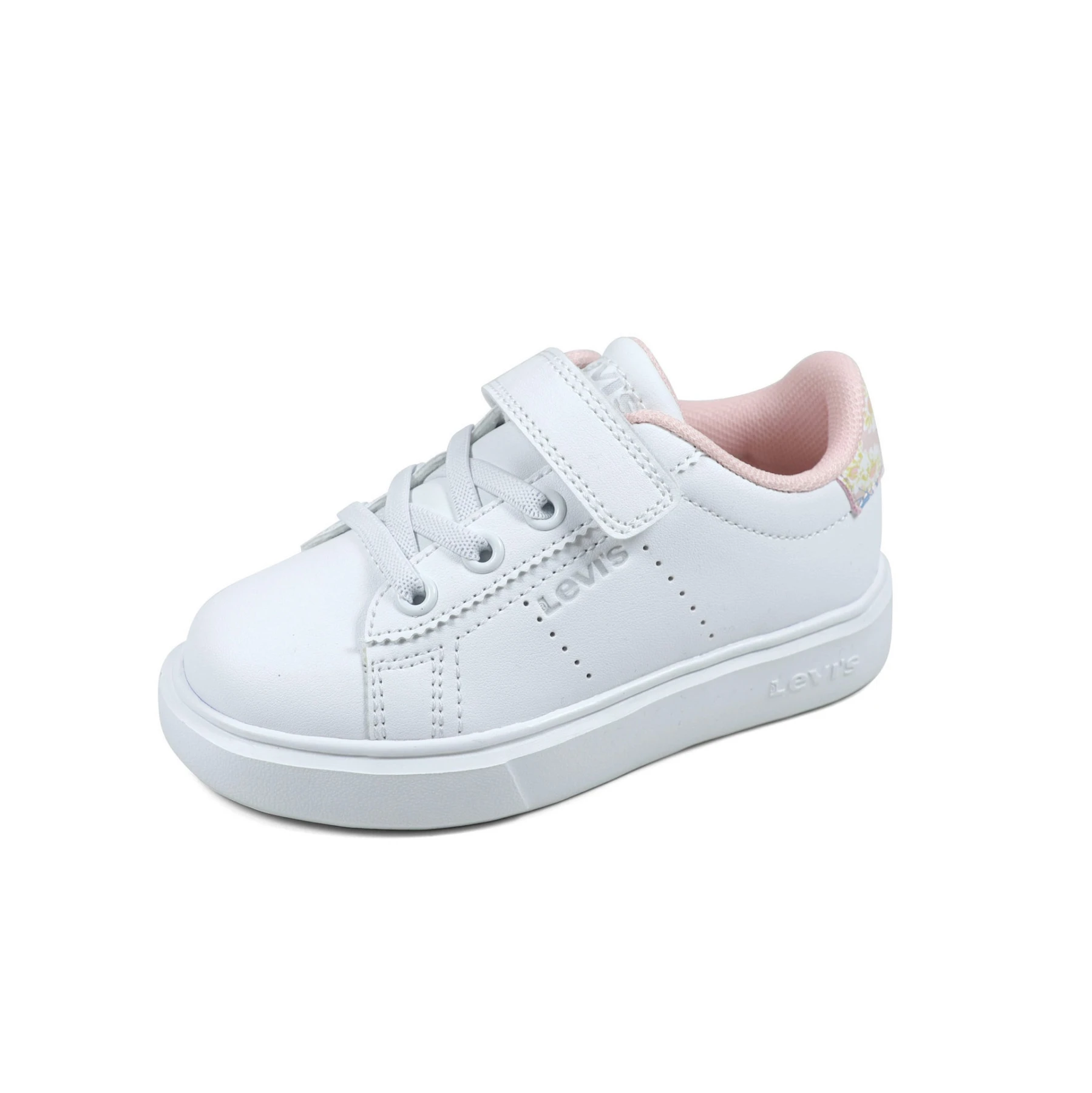 Baby Girls Low-Top Sneakers with Floral Accents Gallery