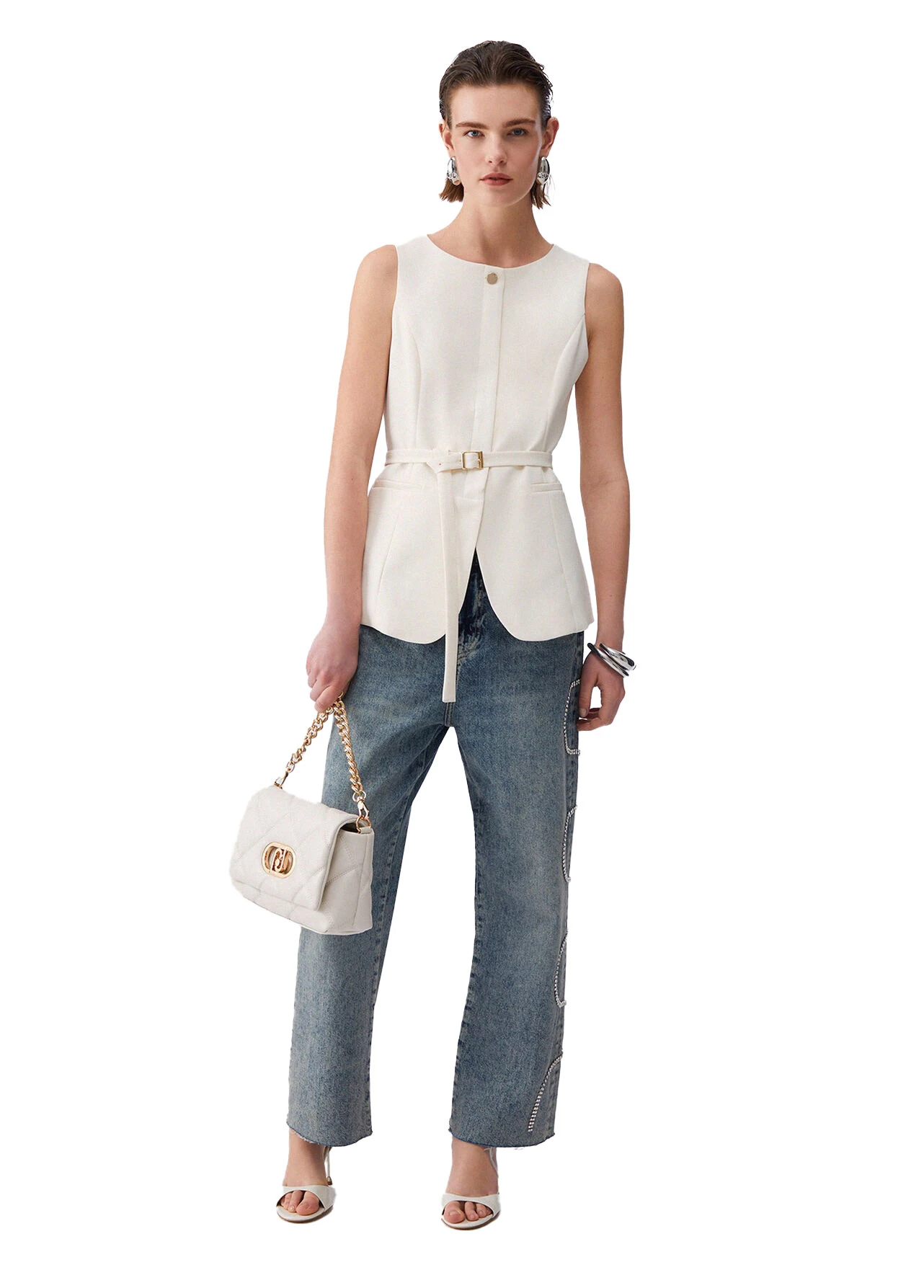 Regular Fit Belted Waistcoat Gallery