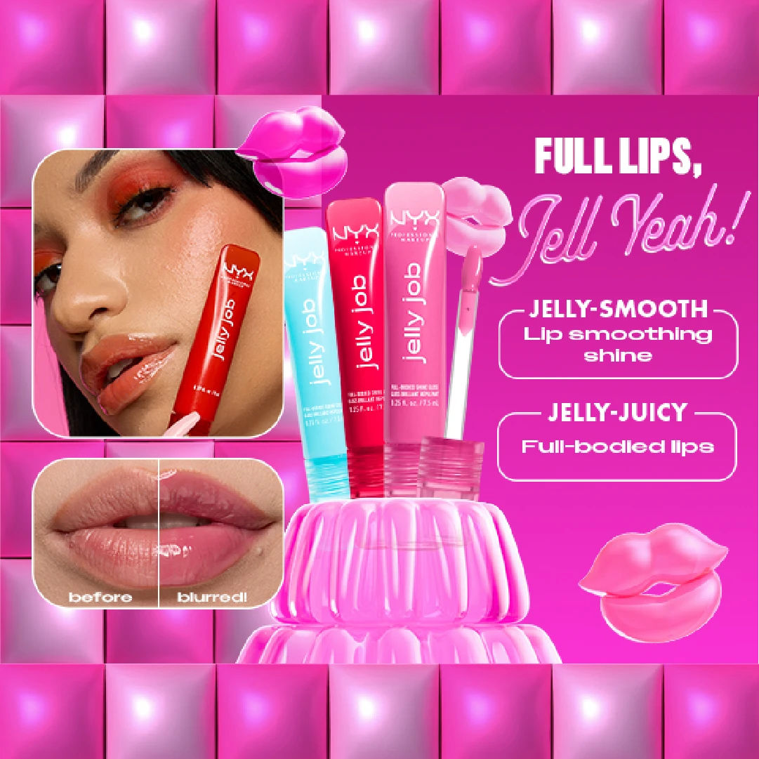 Jelly Job Lip Gloss, Lip Tint Gloss with Full-Bodied, Smoothing, and Hyper-Glossy Shine Gallery