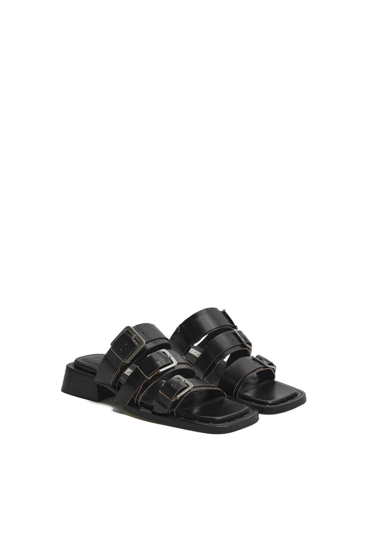Leather Multi-Buckle Slide Gallery