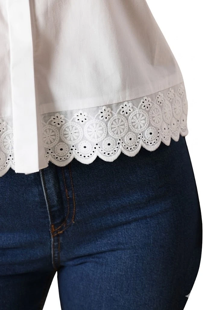 Crop Top With Broderie Line Gallery