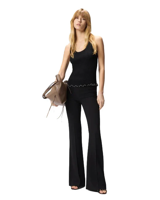 Ribbed Vest Top With Logo Gallery