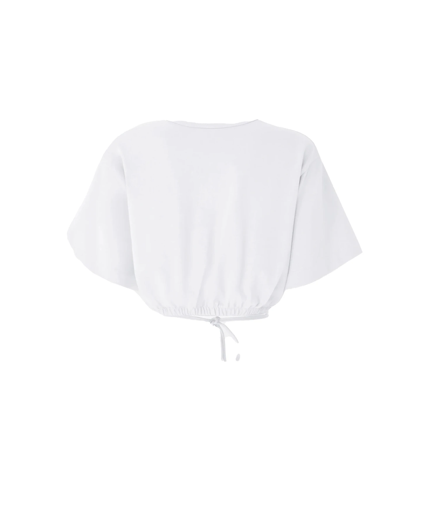 Cropped T-Shirt With Lace And Texan Details Gallery
