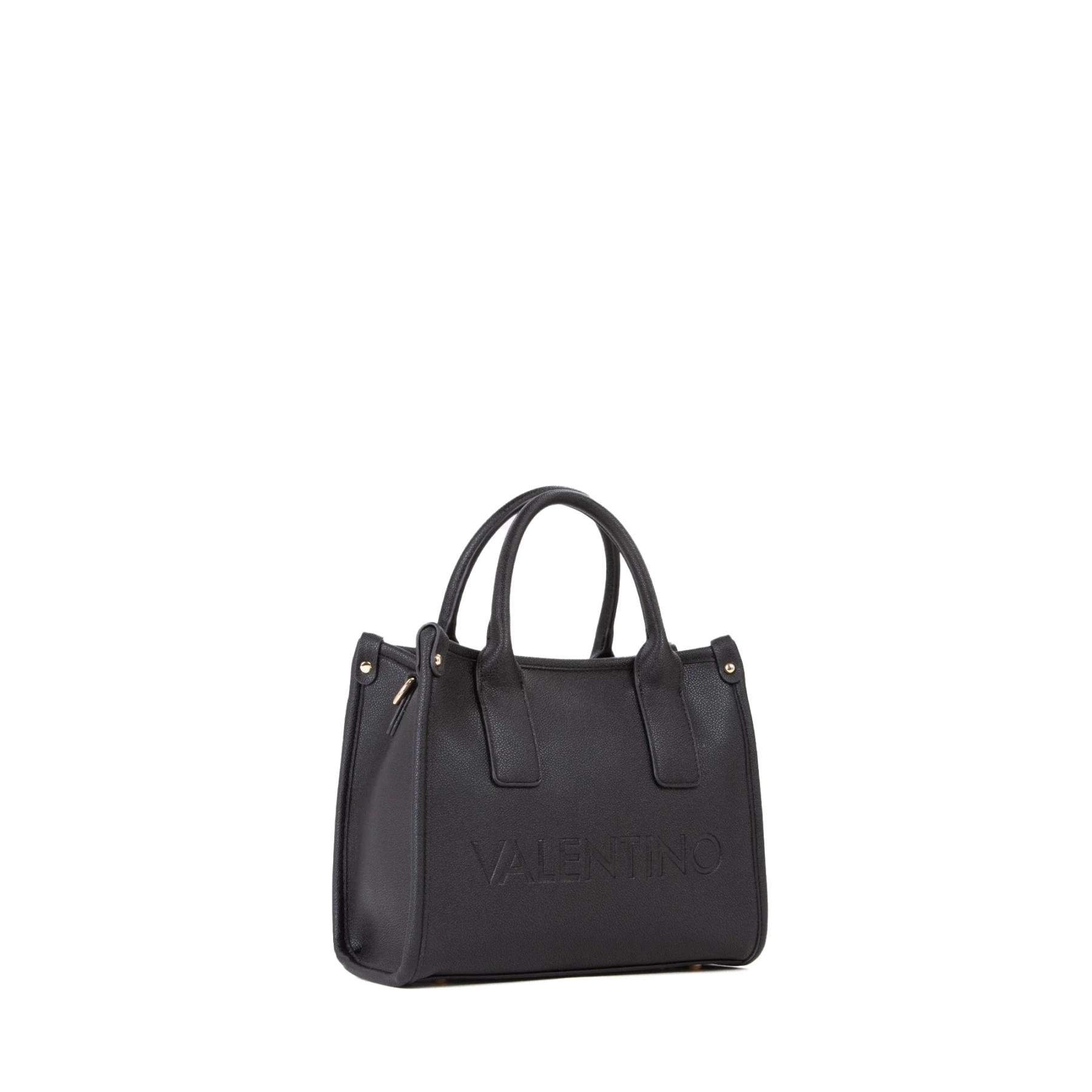 Small Grained Leather Embossed Logo Tote Bag with Top Handles Gallery