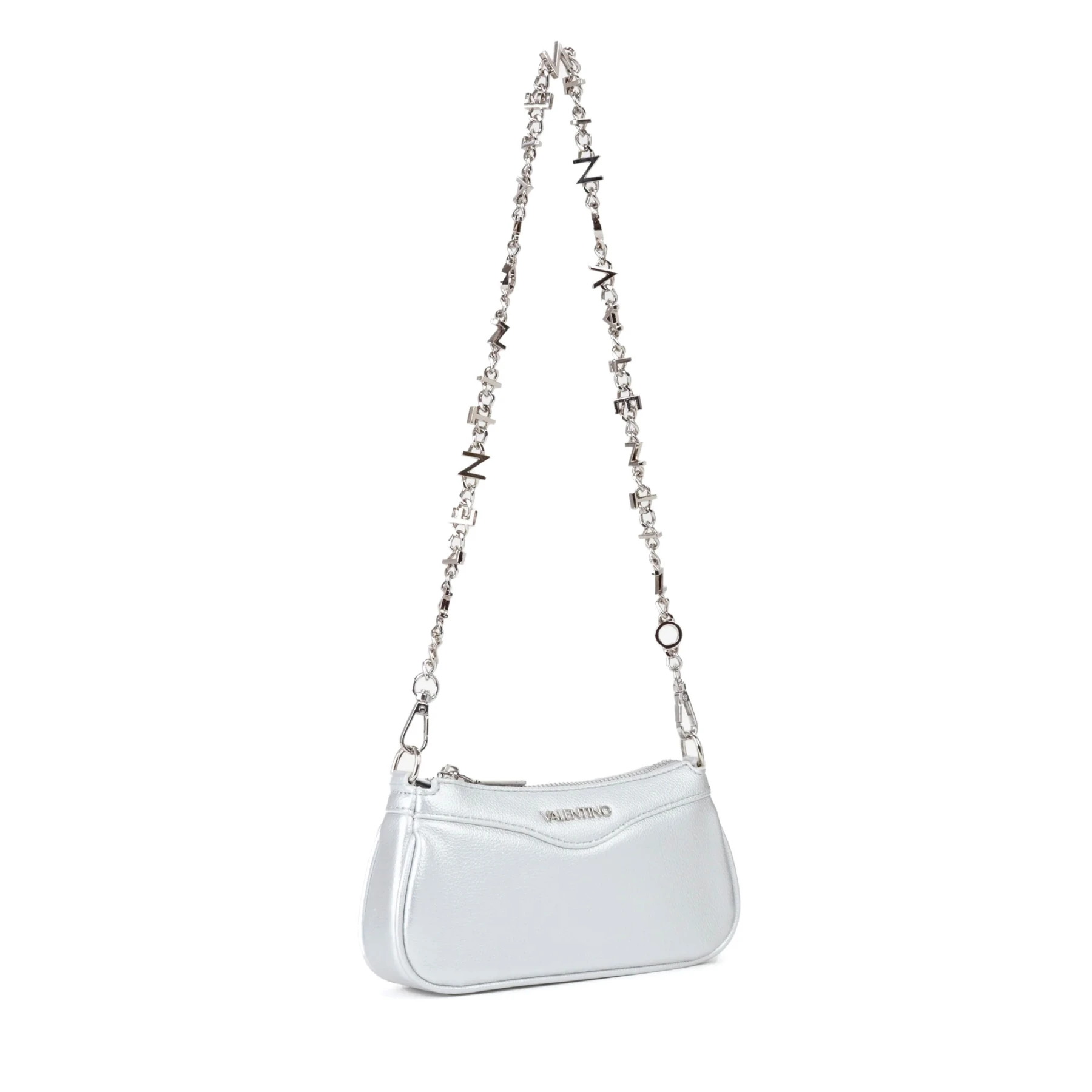 Grained Leather Crossbody Bag with Gold-Tone Logo Letter Chain Strap Gallery
