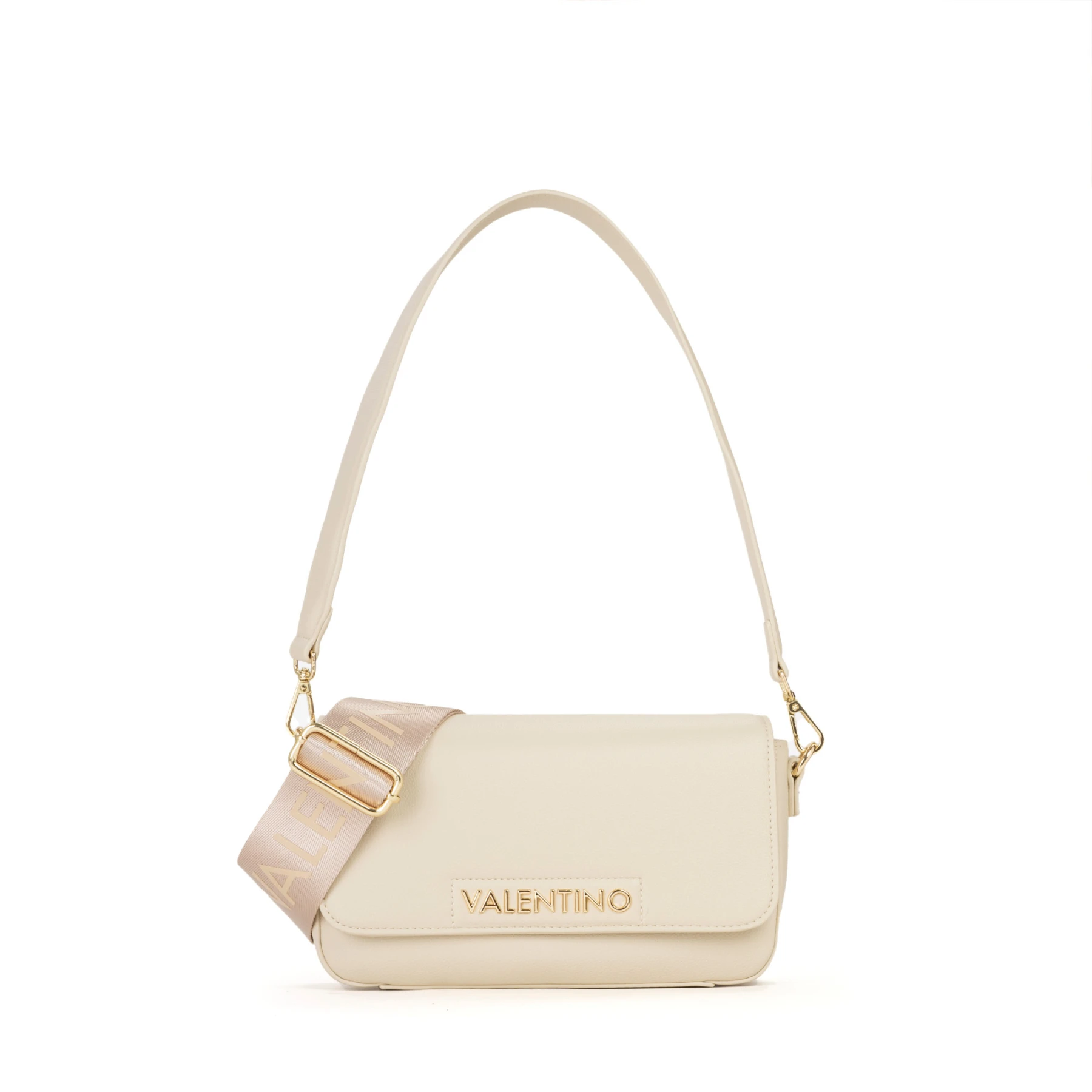 Leather Flap Shoulder Bag with Detachable Logo Crossbody Strap Gallery