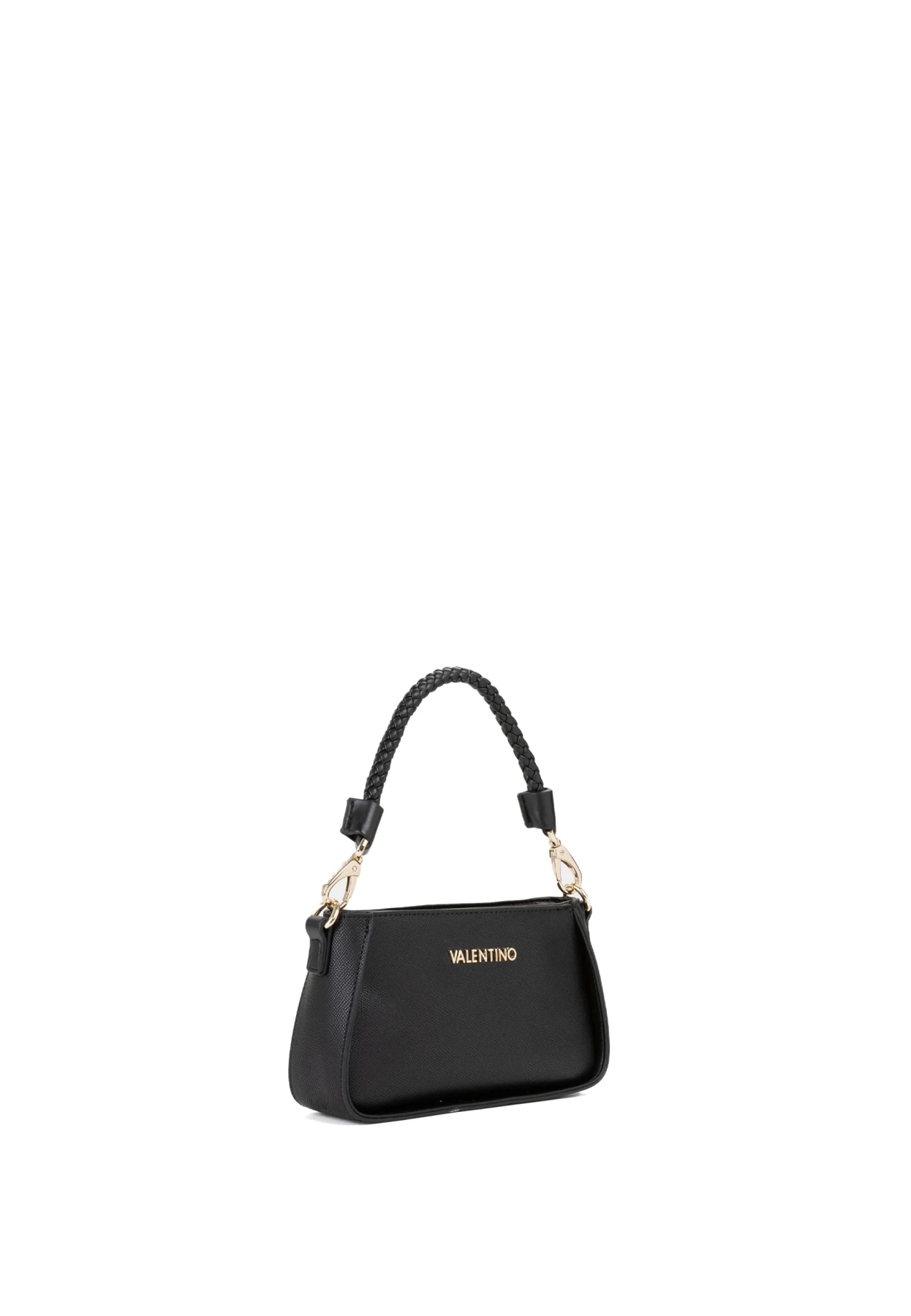 Saffiano Small Baguette Shoulder Bag with Braided Top Handle Gallery