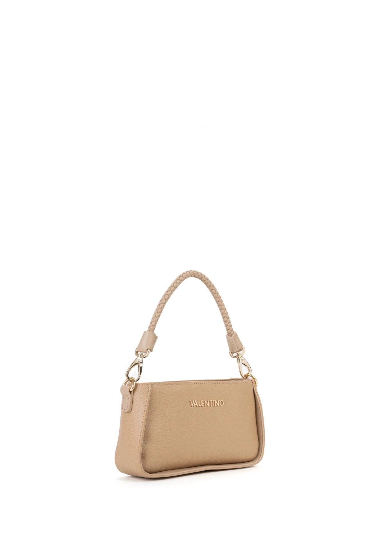 Saffiano Small Baguette Shoulder Bag with Braided Top Handle Gallery