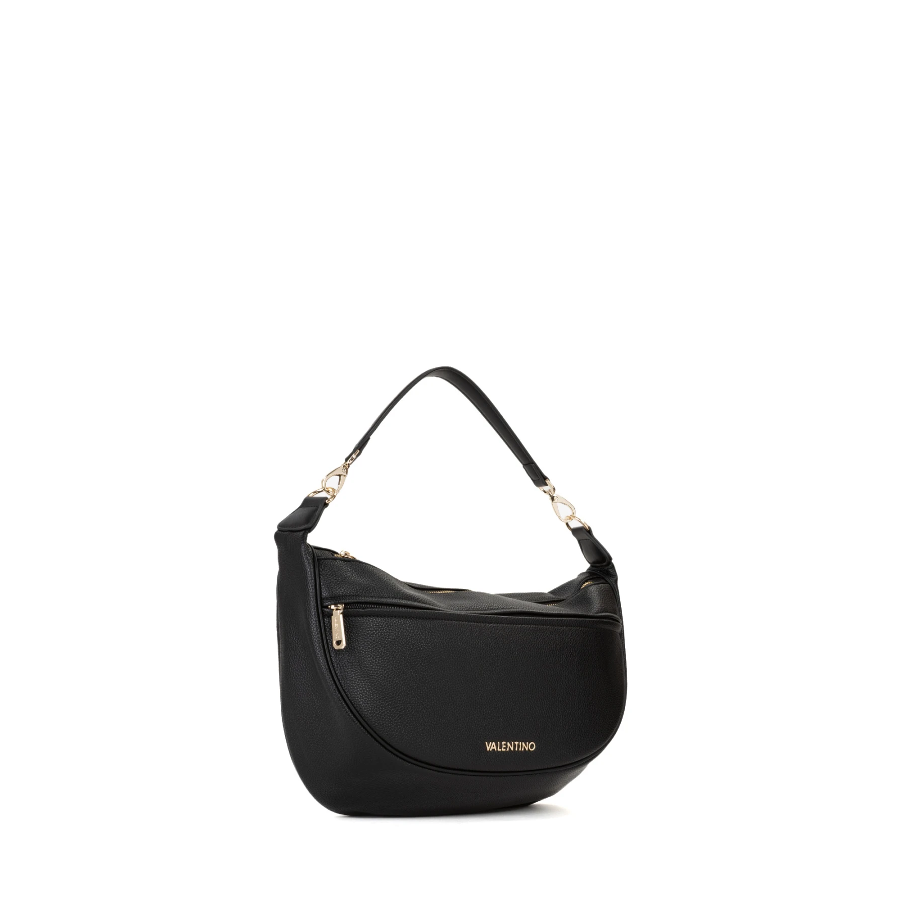 Leather Hobo Shoulder Bag  with Woven Logo Shoulder Strap Gallery