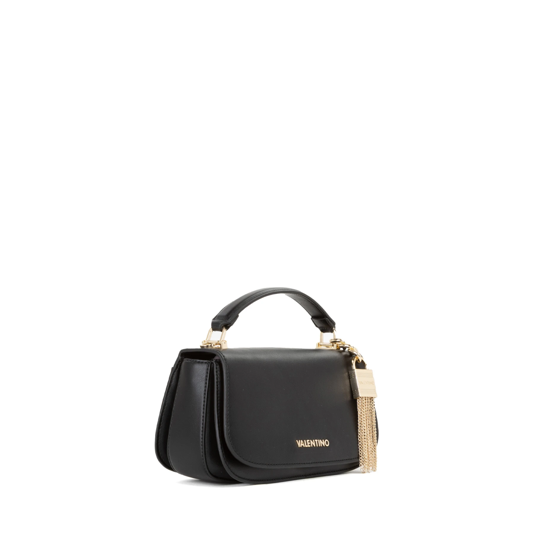 Medium Smooth Leather Top Handle Bag with Gold Tassel Charm Gallery