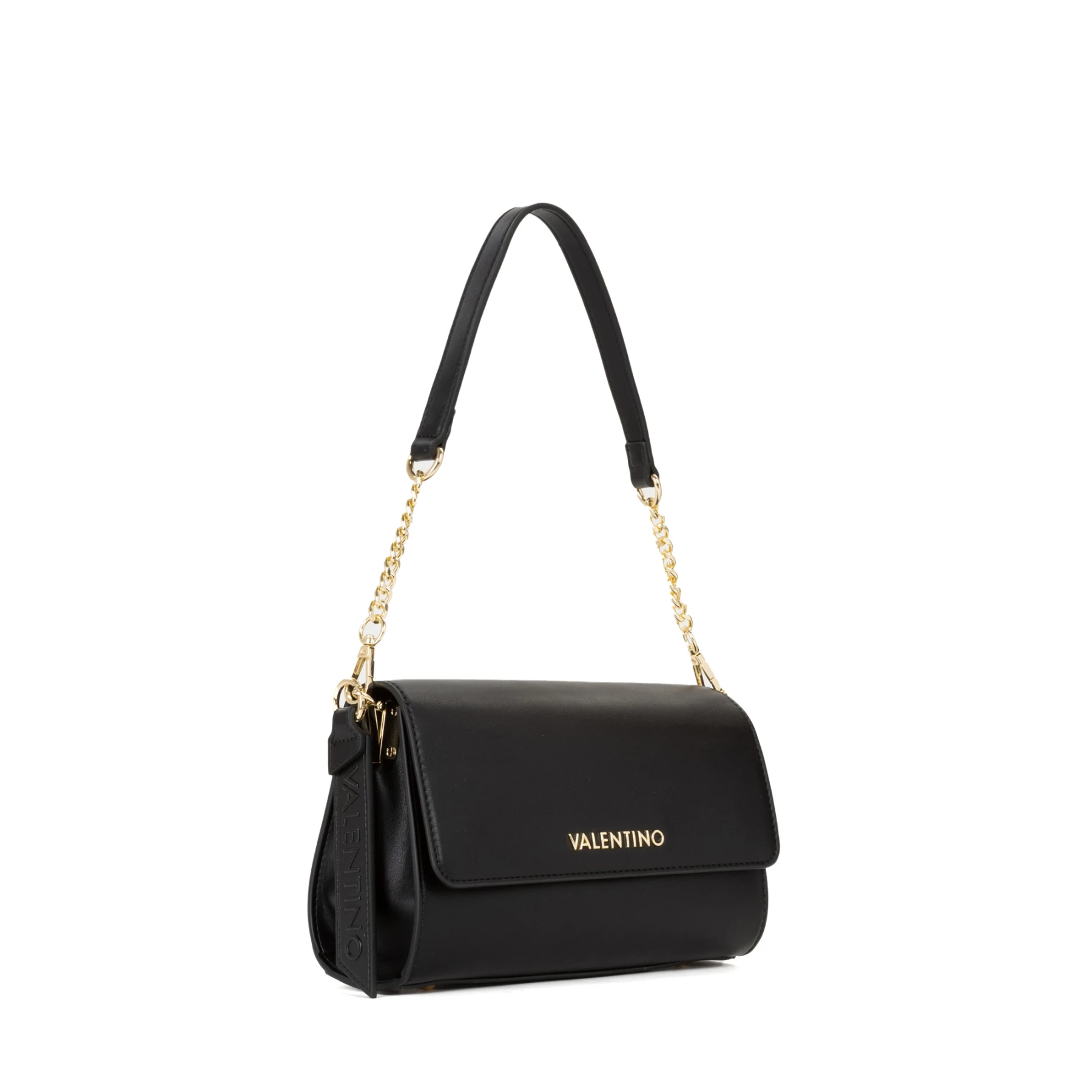 Smooth Flap Shoulder Bag with Gold Chain Strap Gallery