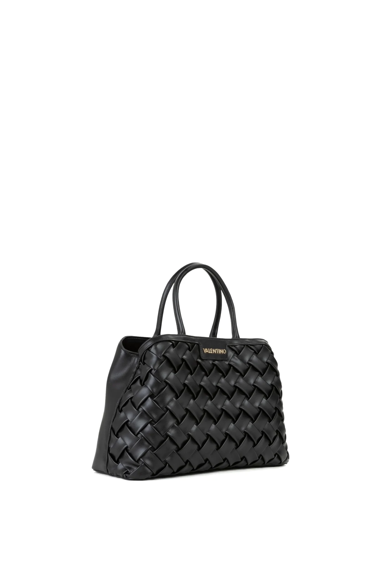 Woven Leather Tote Bag with Double Top Handles Gallery