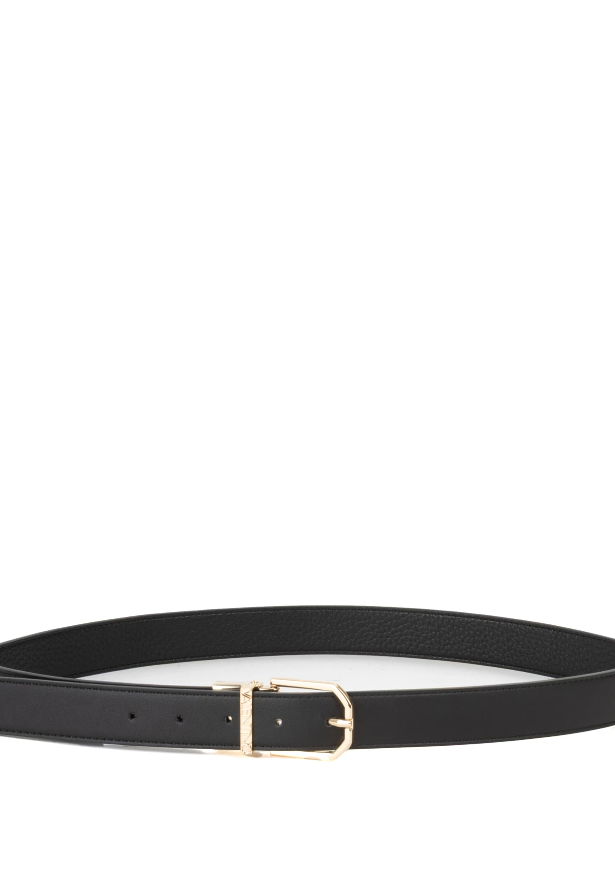 Leather Belt with Gold Hexagonal Buckle Gallery